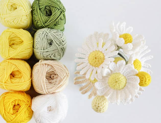 Camomile Potholder Free Crochet Patterns - Your Crochet