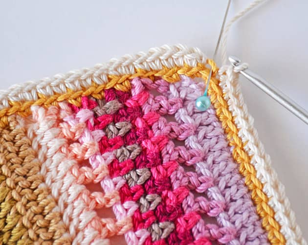 crochet corner stiches