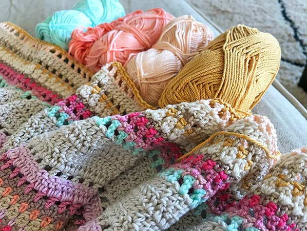 crochet blankets with cotton