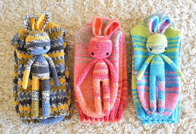 Angie Bunny made of socks yarn