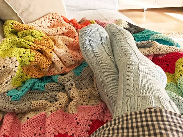 My Socks Knitting Journey - Pair #5 - Cotton Cable Socks - CrochetObjet