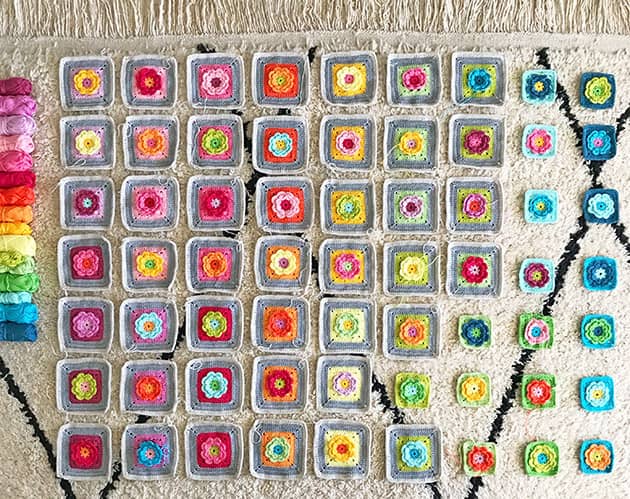 Love Garden Square Free Crochet Pattern - CrochetObjet