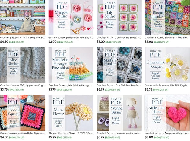 25% off on all patterns for lockdown days