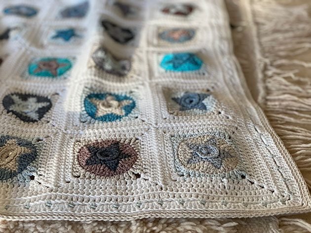 Crochet Starfish blanket - colour layout