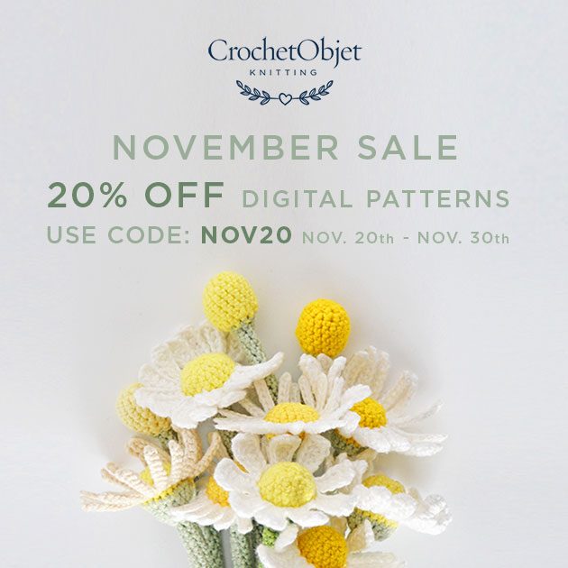 November Sale at CrochetObjet knitting