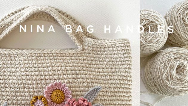 Bamboo Circular Handles for tote purse bag (set of 2) - Yarn-a