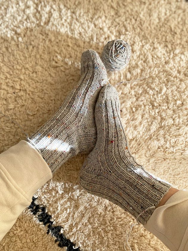 cosy sock knitting